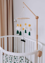 Load image into Gallery viewer, Starry Woodland Night, Baby Crib Mobile (Evergreen w/ Garland)