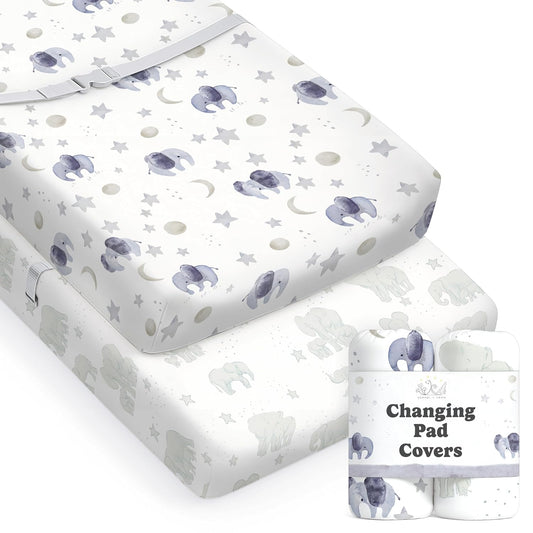 Scandinavian Elephant, Changing Pad Covers (2-Pack)