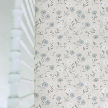 Load image into Gallery viewer, Linnea Blue Floral, Baby Crib Sheets (2-Pack)