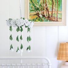 Load image into Gallery viewer, White Roses, Baby Crib Mobile