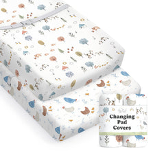 Load image into Gallery viewer, Farm Animals, Changing Pad Covers (2-Pack)