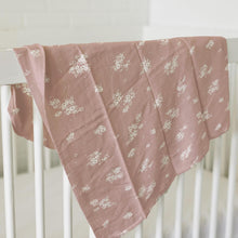Load image into Gallery viewer, Baby Swaddle Blanket Set, Bamboo Muslin, Neutral Boy &amp; Girl - Antique Rose