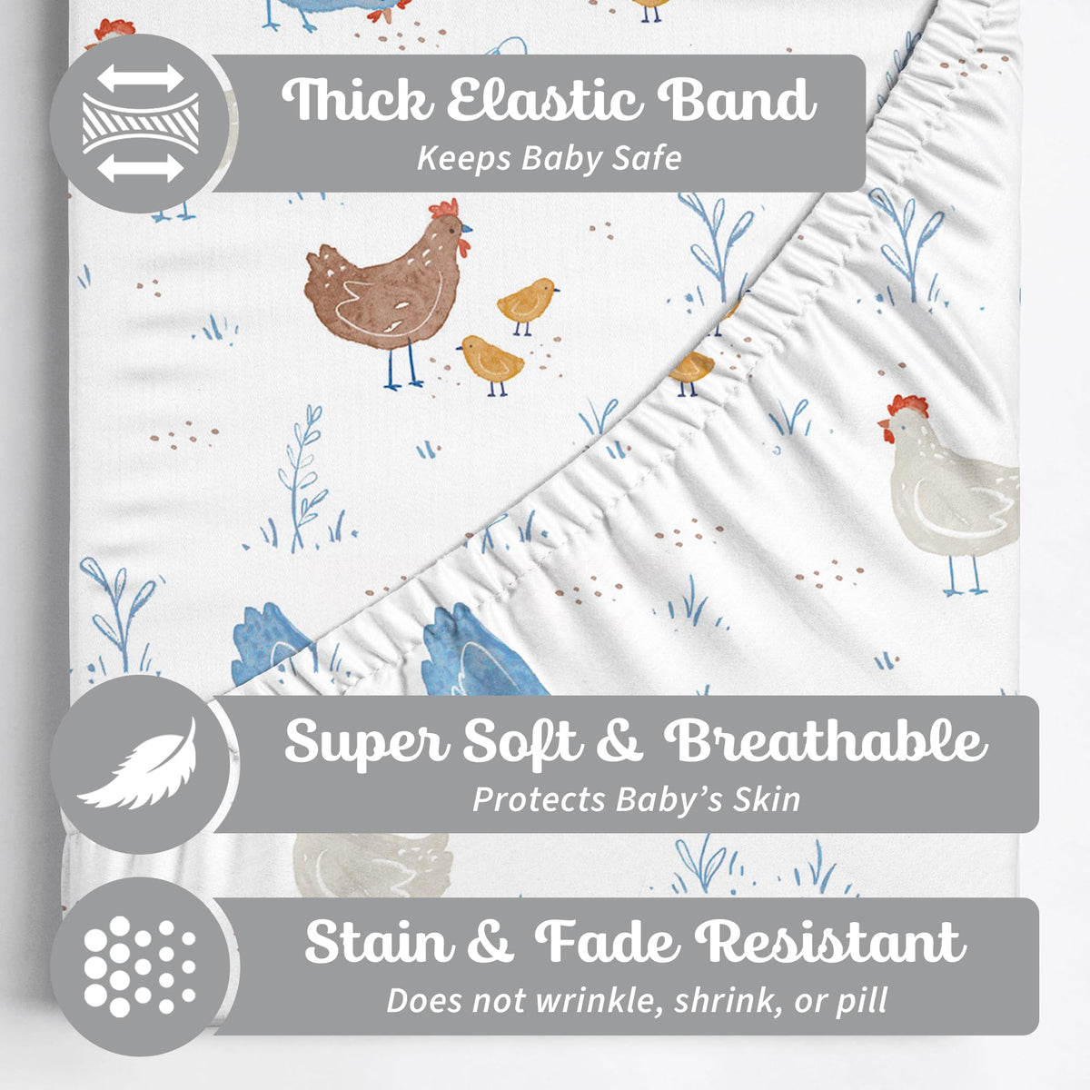 Farm Animals, Crib Sheets (2-Pack)