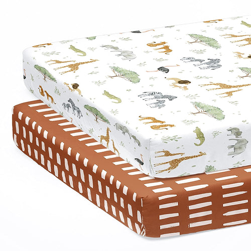 Safari Adventure, Pack N Play Sheets (2-Pack)