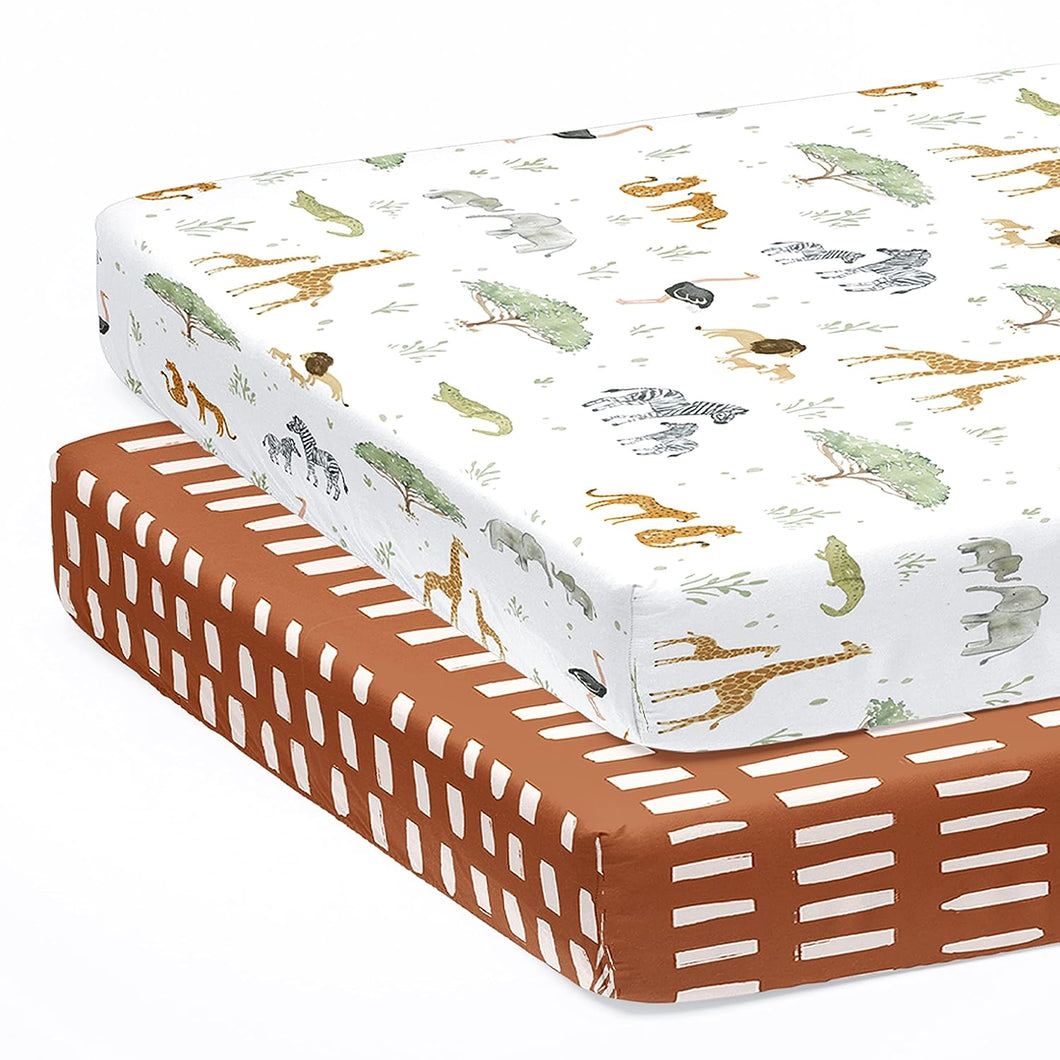 Safari Adventure, Pack N Play Sheets (2-Pack)