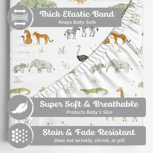 Load image into Gallery viewer, Safari Adventures, Bassinet Sheets (2-Pack)