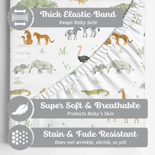 Load image into Gallery viewer, Safari Adventure, Crib Sheets (2-Pack)
