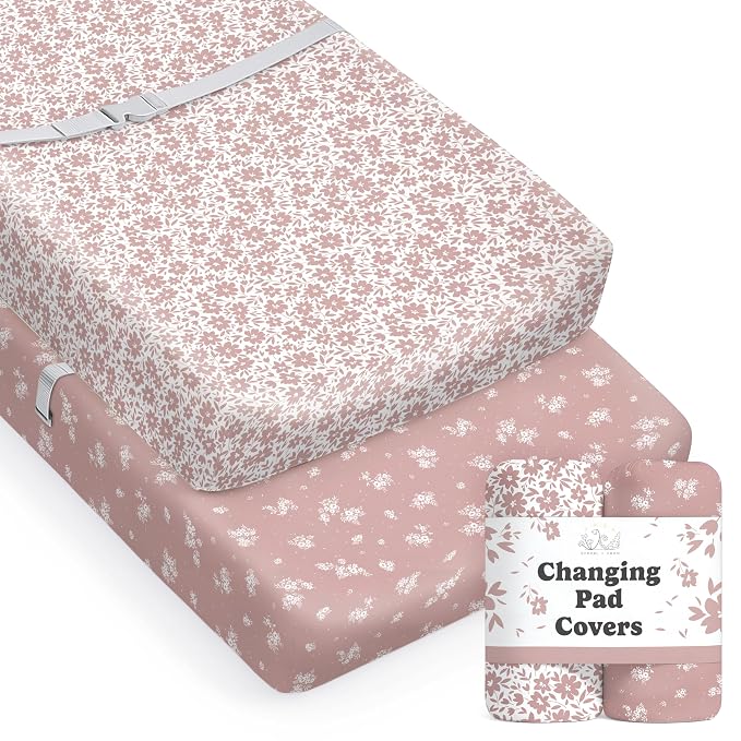 Antique Rose, Changing Pad Covers (2-Pack)