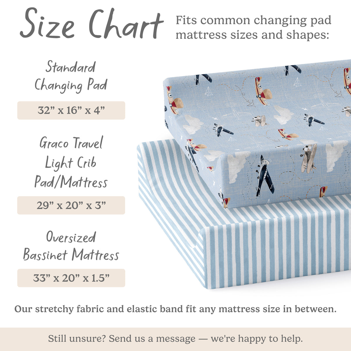 Airplanes in the Clouds, Changing Pad Covers (2-Pack)