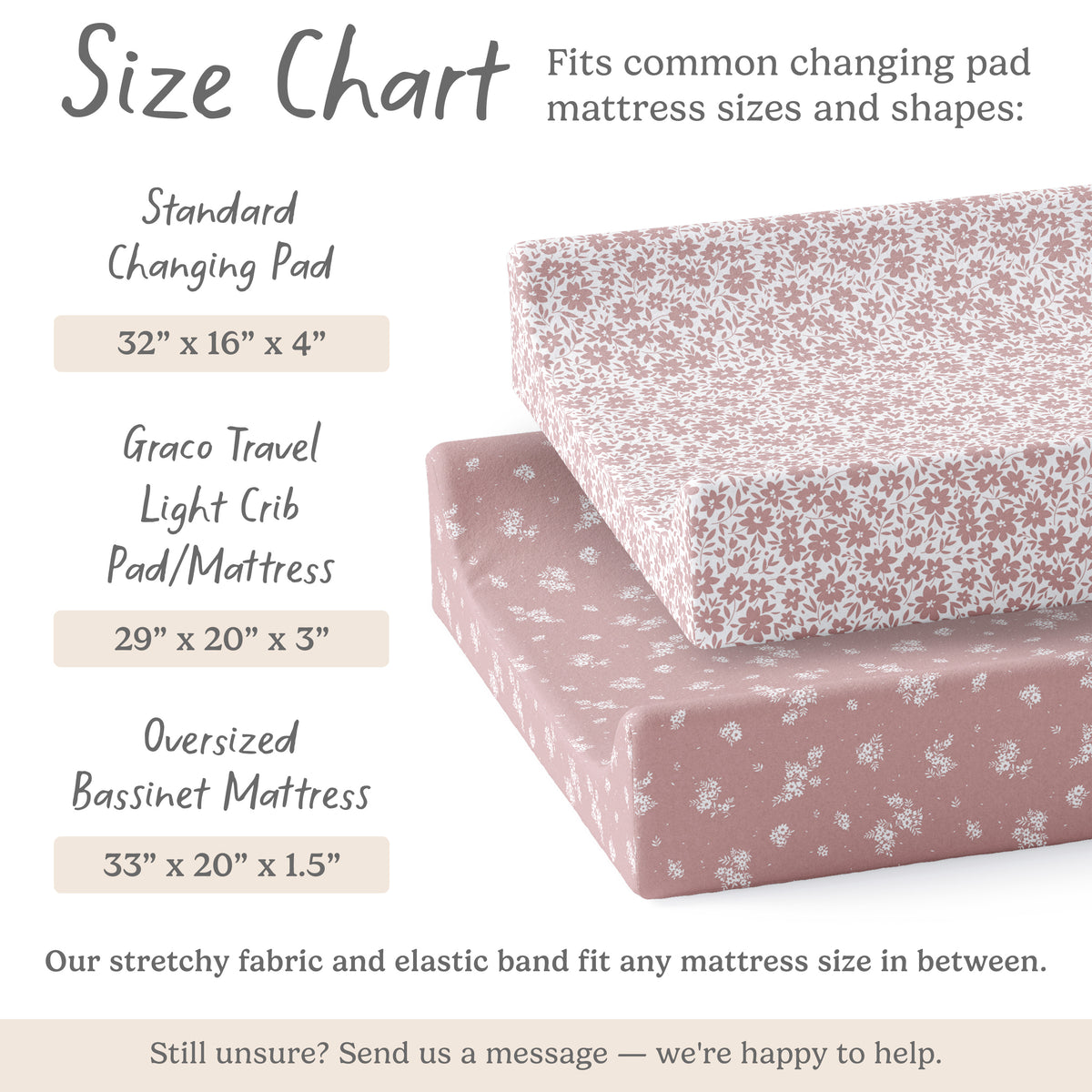 Antique Rose, Changing Pad Covers (2-Pack)