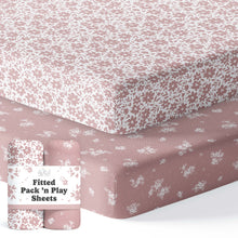 Load image into Gallery viewer, Antique Rose, Pack 'n Play Sheets (2-Pack)