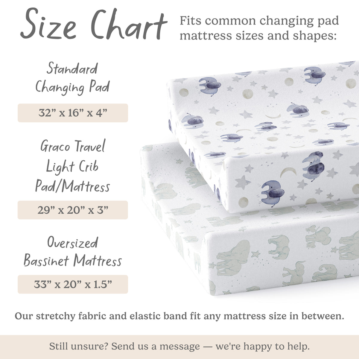 Scandinavian Elephant, Changing Pad Covers (2-Pack)