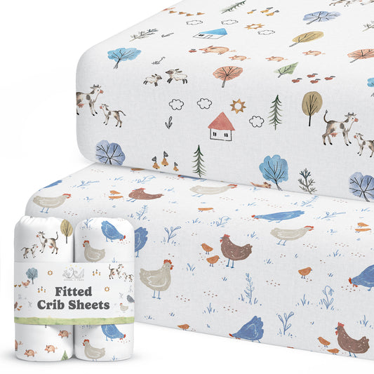 Farm Animals, Crib Sheets (2-Pack)