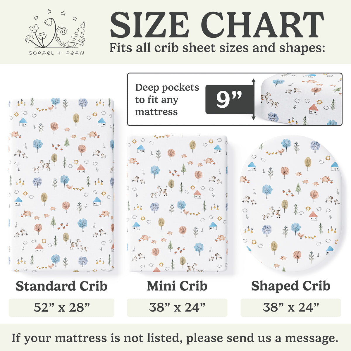 Farm Animals, Crib Sheets (2-Pack)