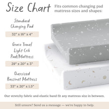 Load image into Gallery viewer, Galaxy, Moon &amp; Stars, Changing Pad Covers (2-Pack)