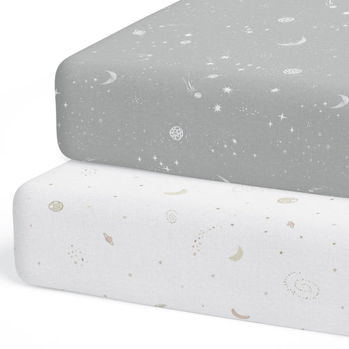 Galaxy, Moon & Stars, Crib Sheets (2-Pack)