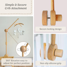 Load image into Gallery viewer, Adjustable 3D Wooden Baby Crib Mobile Arm Holder