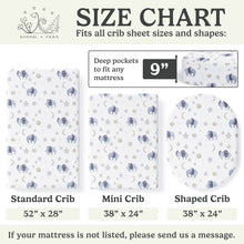 Load image into Gallery viewer, Scandinavian Galaxy and Elephants, Crib Sheets (2-Pack)