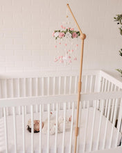 Load image into Gallery viewer, Baby Crib Mobile Arm Wooden Holder Floor Stand [Natural Beech Wood]