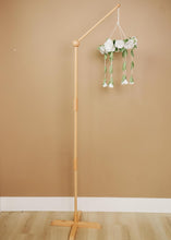Load image into Gallery viewer, Baby Crib Mobile Arm Wooden Holder Floor Stand [Natural Beech Wood]