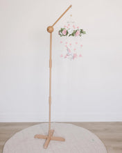 Load image into Gallery viewer, Adjustable 3D-Wooden Baby Crib Mobile Arm Holder Floor Stand [Natural Beechwood]