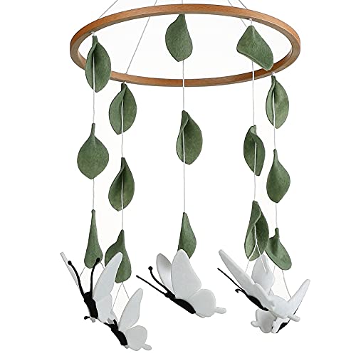 White Butterflies, Baby Crib Mobile