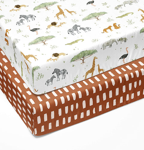 Safari Adventure, Crib Sheets (2-Pack)