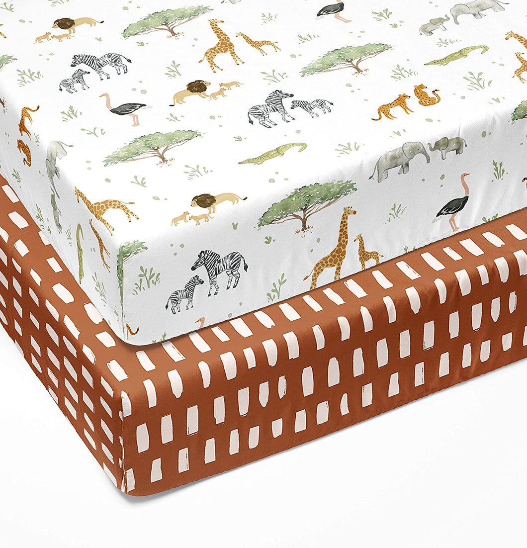 Safari Adventure, Crib Sheets (2-Pack)