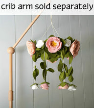 Load image into Gallery viewer, Felt Roses, Baby Crib Mobile