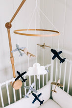 Load image into Gallery viewer, Airplanes in the Clouds, Baby Crib Mobile